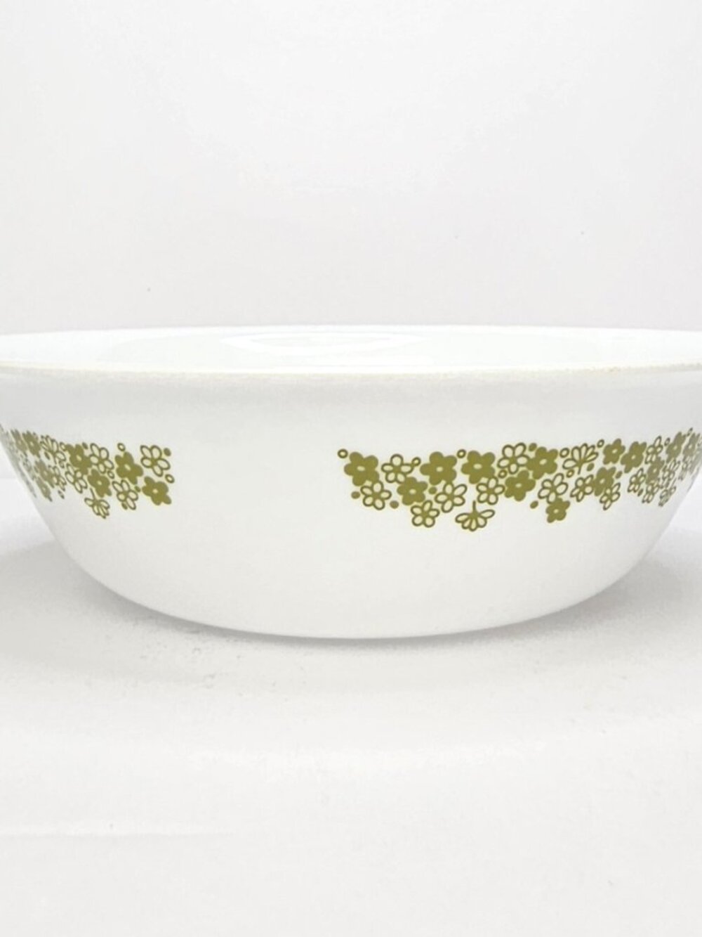 Vintage Corelle Spring Blossom Green Crazy Daisy Pattern 6.25" Cereal Bowl